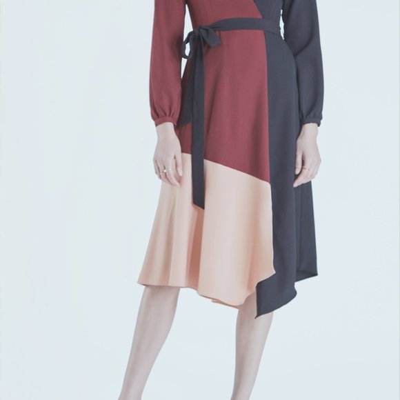 Hutch Black and Red Colorblock Dress - Picture 3 of 4